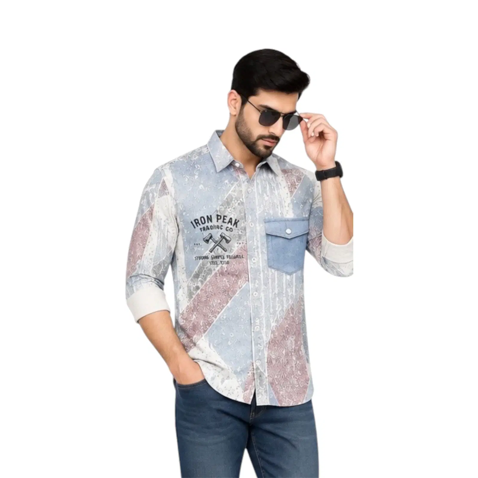One Drop Men's Printed Casual Shirt