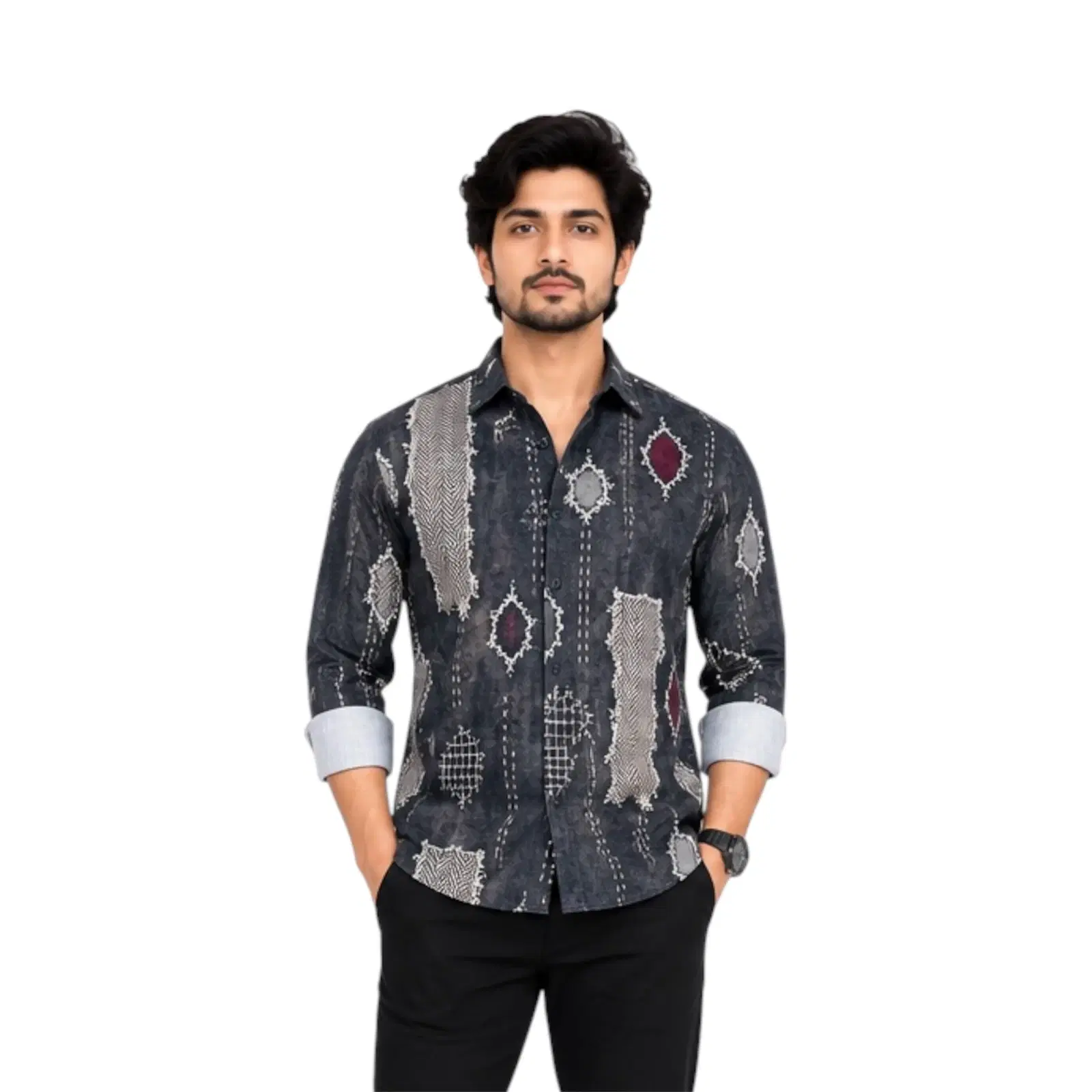 One Drop Men's Printed Casual Shirt