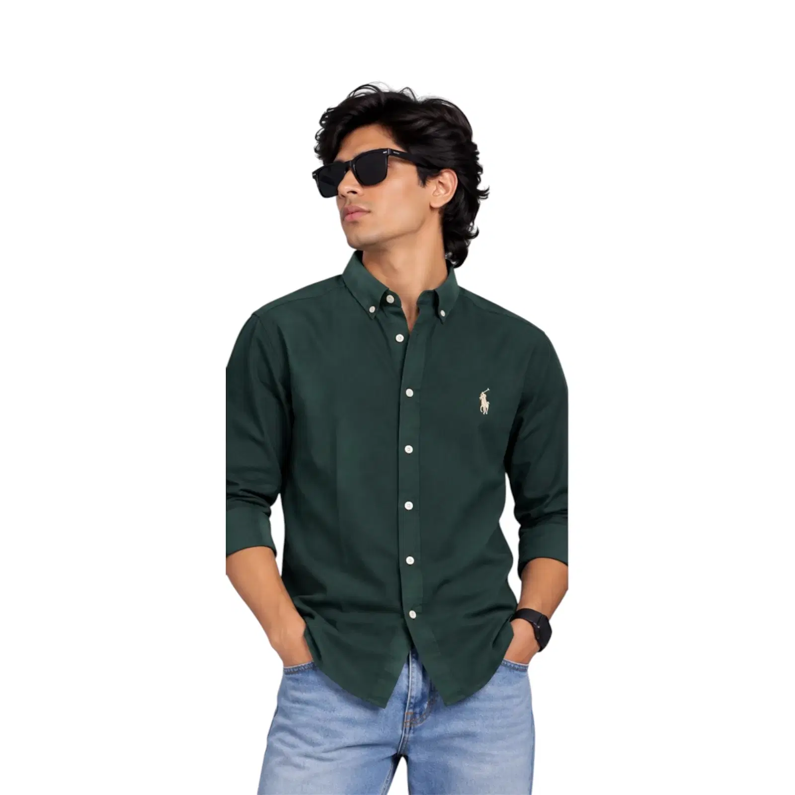 One Drop Men's Embroidered Casual Shirt
