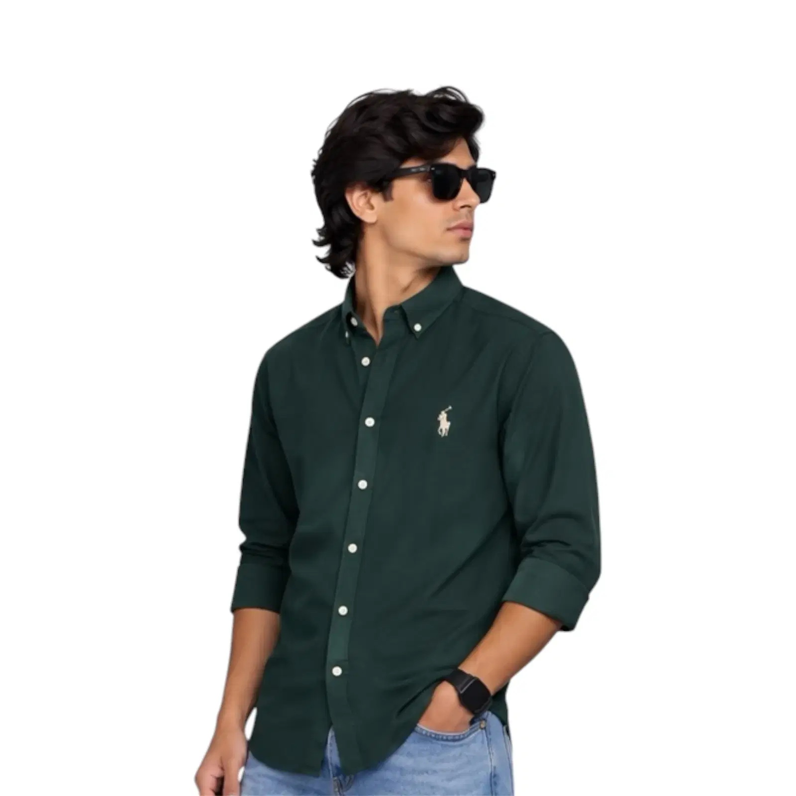 One Drop Men's Embroidered Casual Shirt