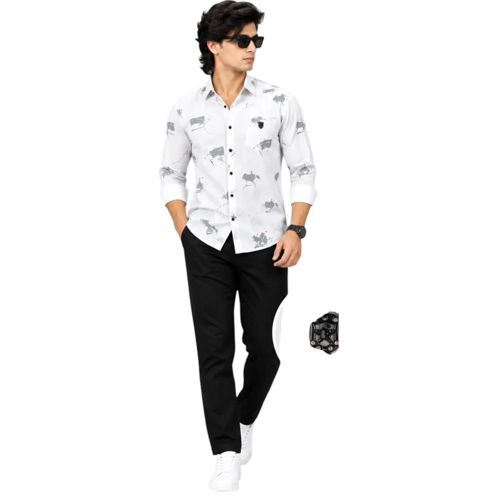 One Drop Men's Printed Casual Shirt