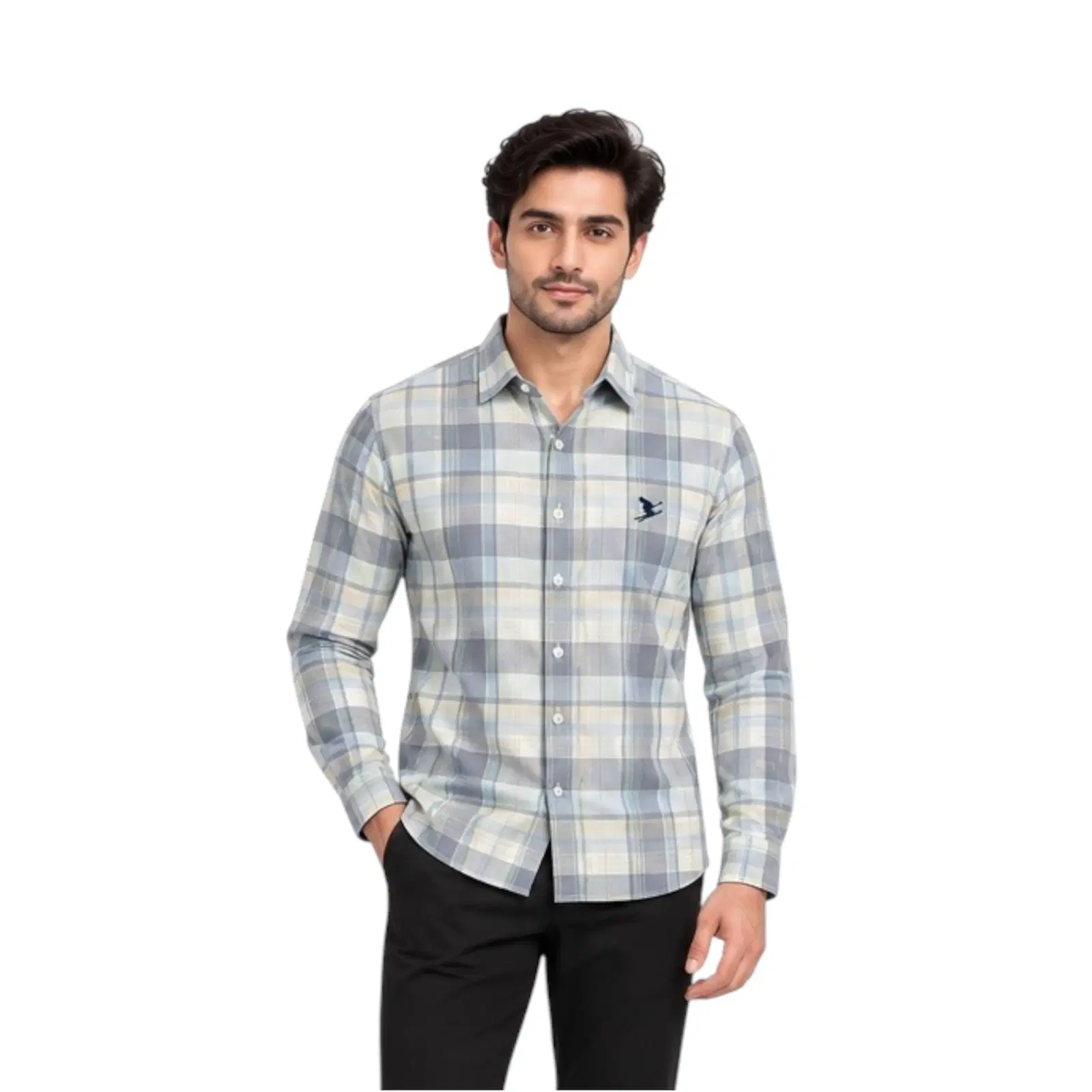 One Drop Men's Checked Casual Shirt