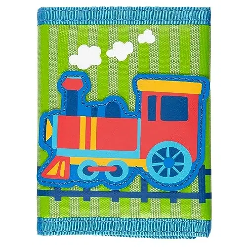 Stephen Joseph Cartoon Wallet for Kids - Card Coin Holder with Zippered Pocket - Trifold Toddler Wallet - Transportation Theme - Slim, Thin Design - Front Pocket - Printed Purse Gifts for Children