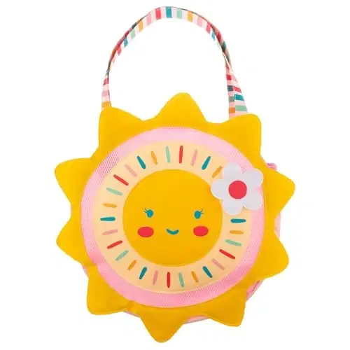 Stephen Joseph, Beach Tote with Sand Toys - Toddler and Baby Beach, Travel Friendly Bag, 6 Piece Beach Play Set, Bag with Sand Toys for Toddlers and Kids, Sunshine