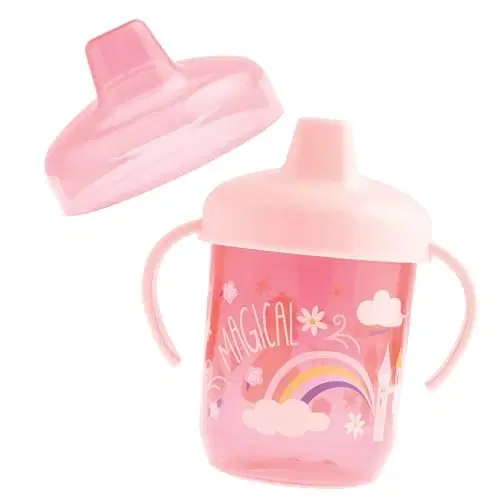 Stephen Joseph, Toddler Sippy Cups with Easy-Grab Handles, Reusable Toddler Cups - Kids Cups and Snap On Lids for Ages 9 Months and Up, Princess