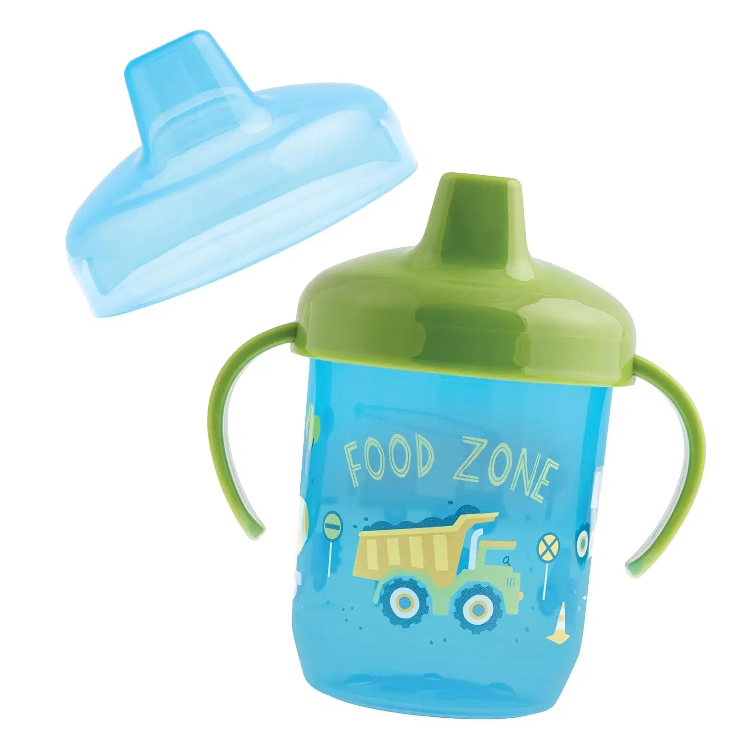 Stephen Joseph, Toddler Sippy Cups with Easy-Grab Handles, Reusable Toddler Cups - Kids Cups and Snap On Lids for Ages 9 Months and Up, Construction