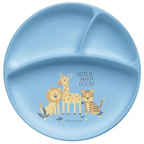 Stephen Joseph Silicone Plate (Zoo)