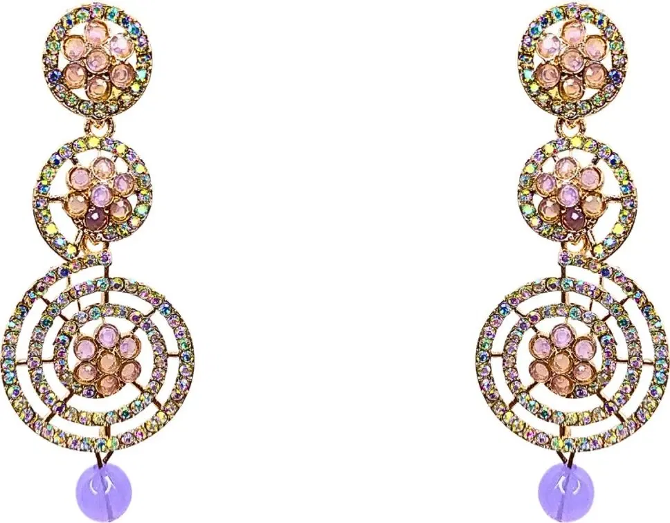 Tahaniya Pushpali Ranjana Floral Radiance Cascade Earring Drops & Danglers