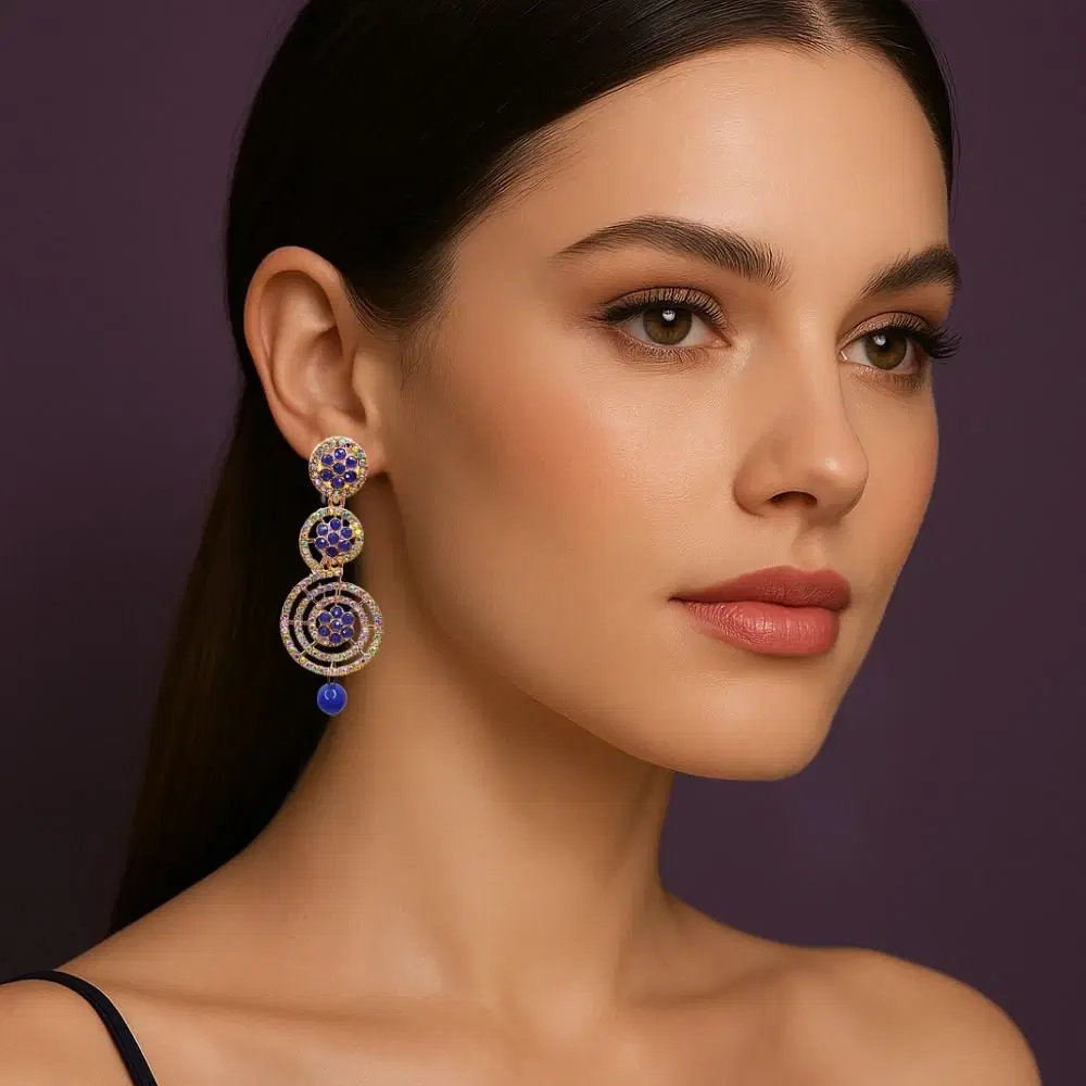 Tahaniya Pushpali Ranjana Floral Radiance Cascade Earring Drops & Danglers