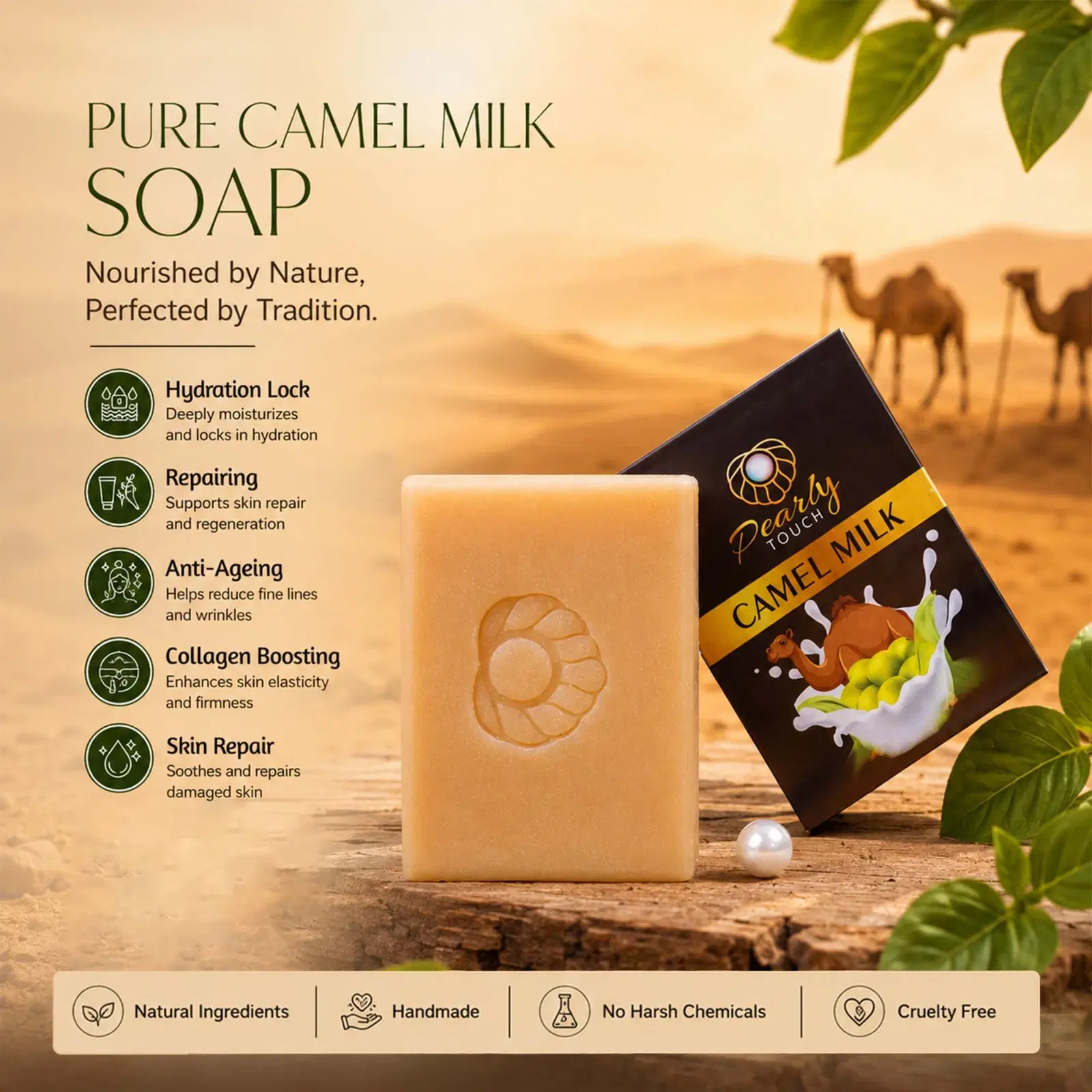 Pearly Touch Camel Milk Soap