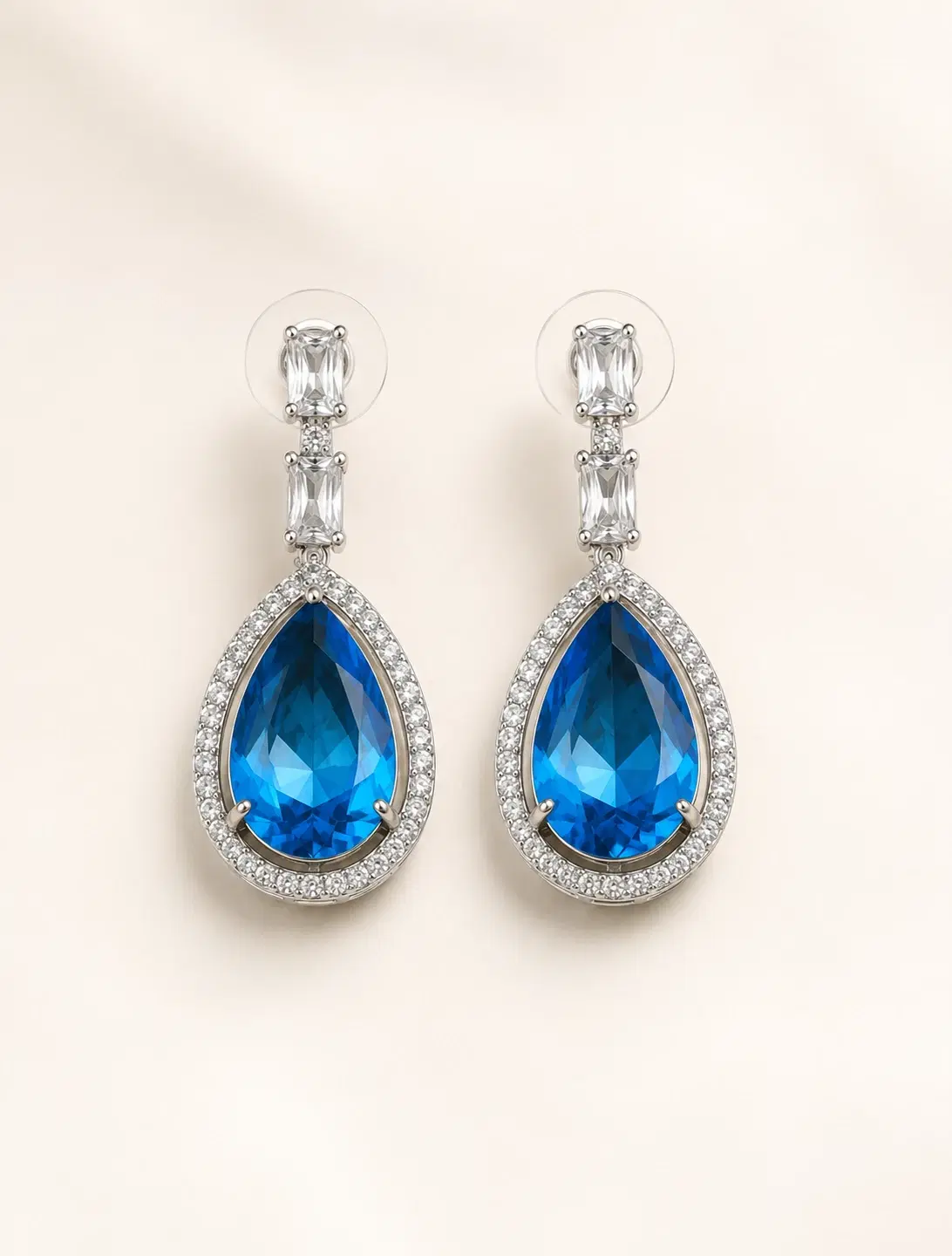 Aqua Teardrop Earrings