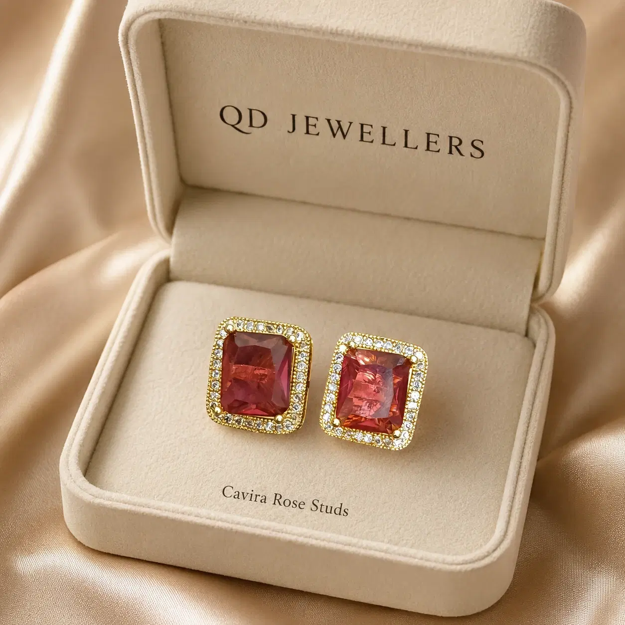 Cavira Rose Stud Earrings