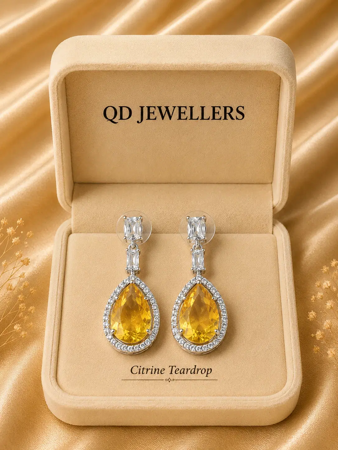 Citrine Teardrop Earring