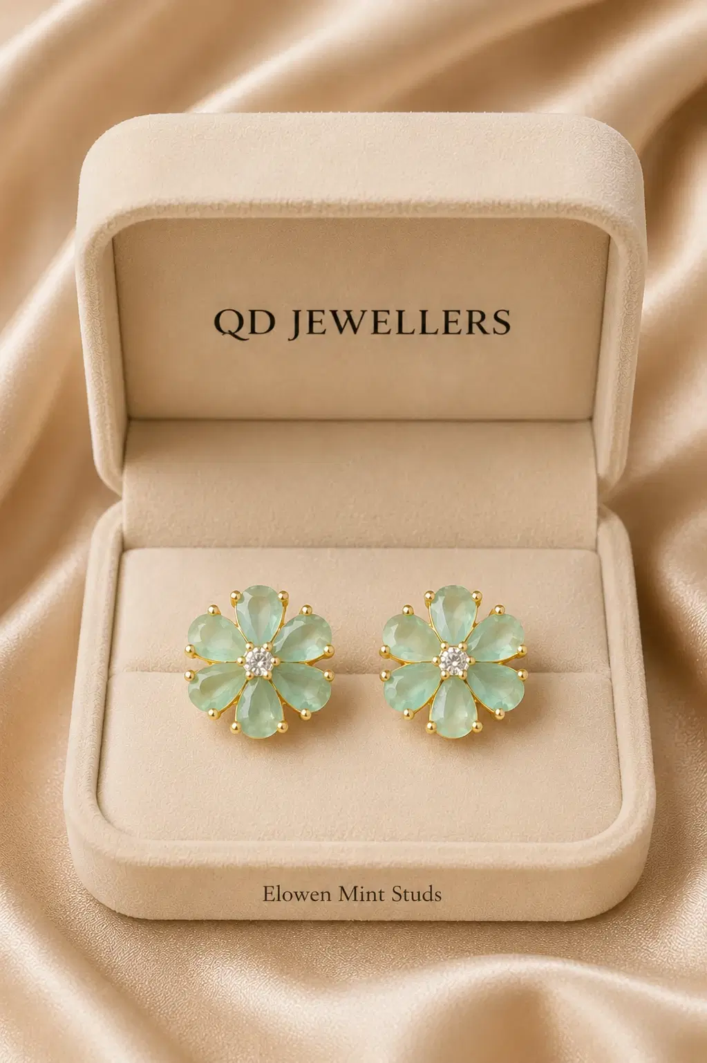 Elowen Mint Stud Earrings