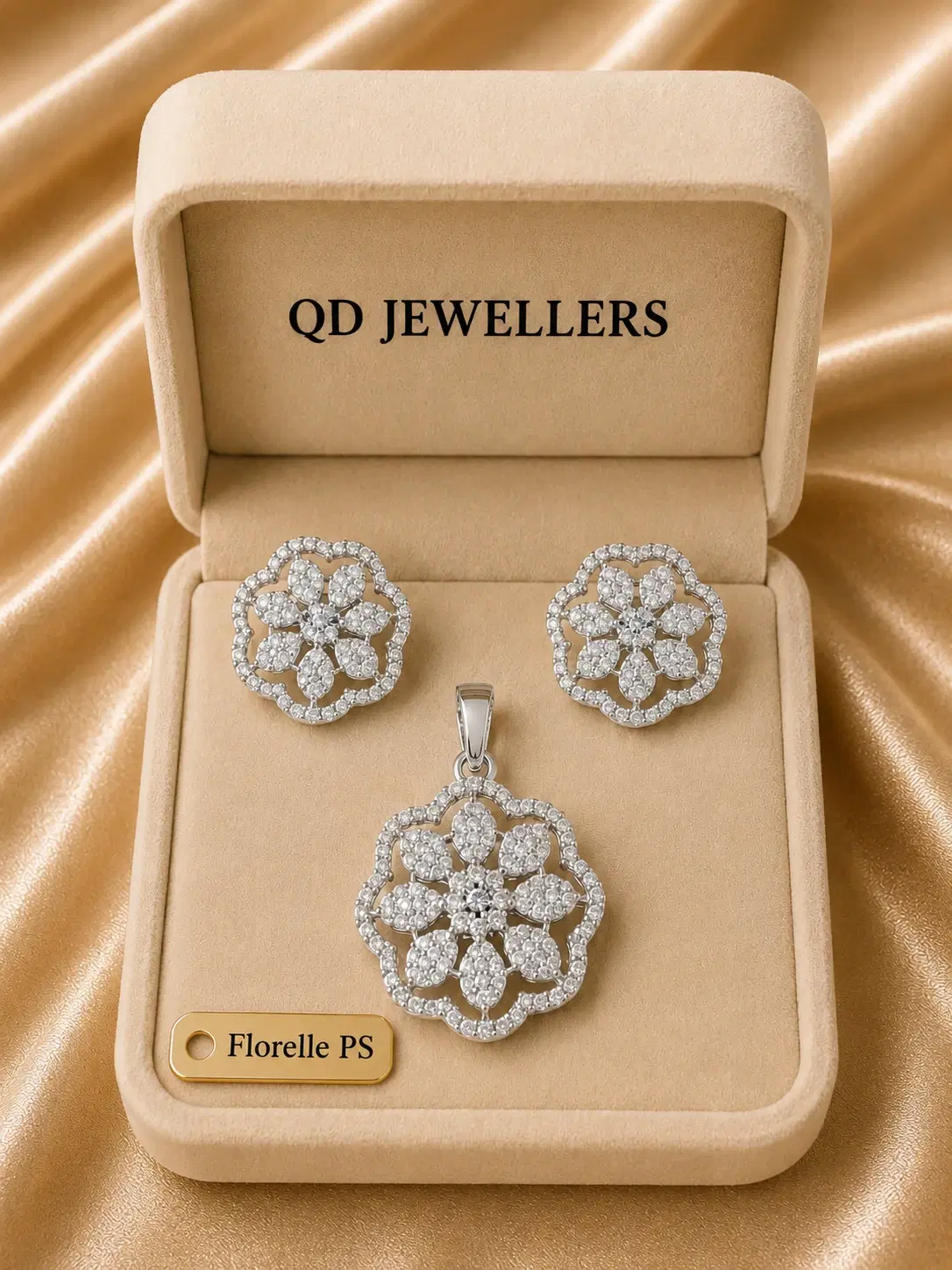 Florelle Silver Pendant Set