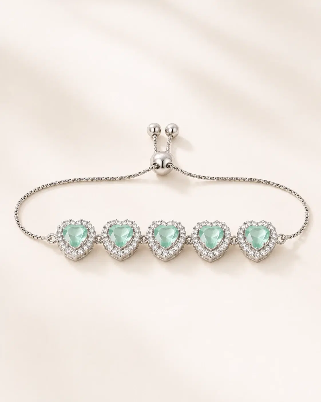 Mint Heart Bracelet
