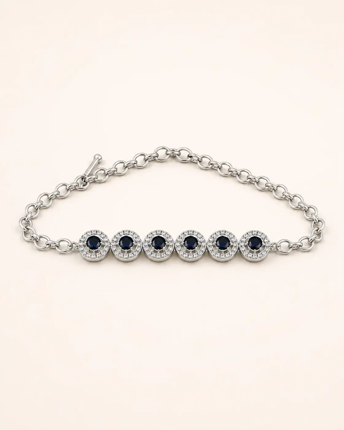Sapphire Circle Bracelet