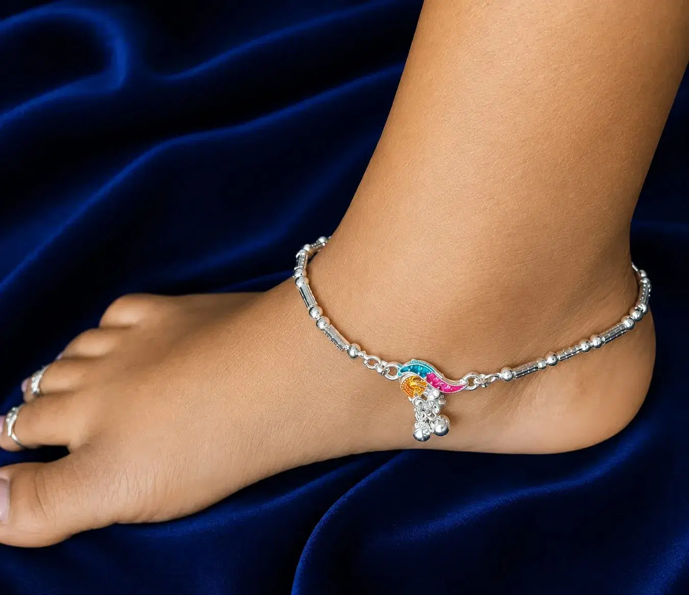 Silver Charm Anklet