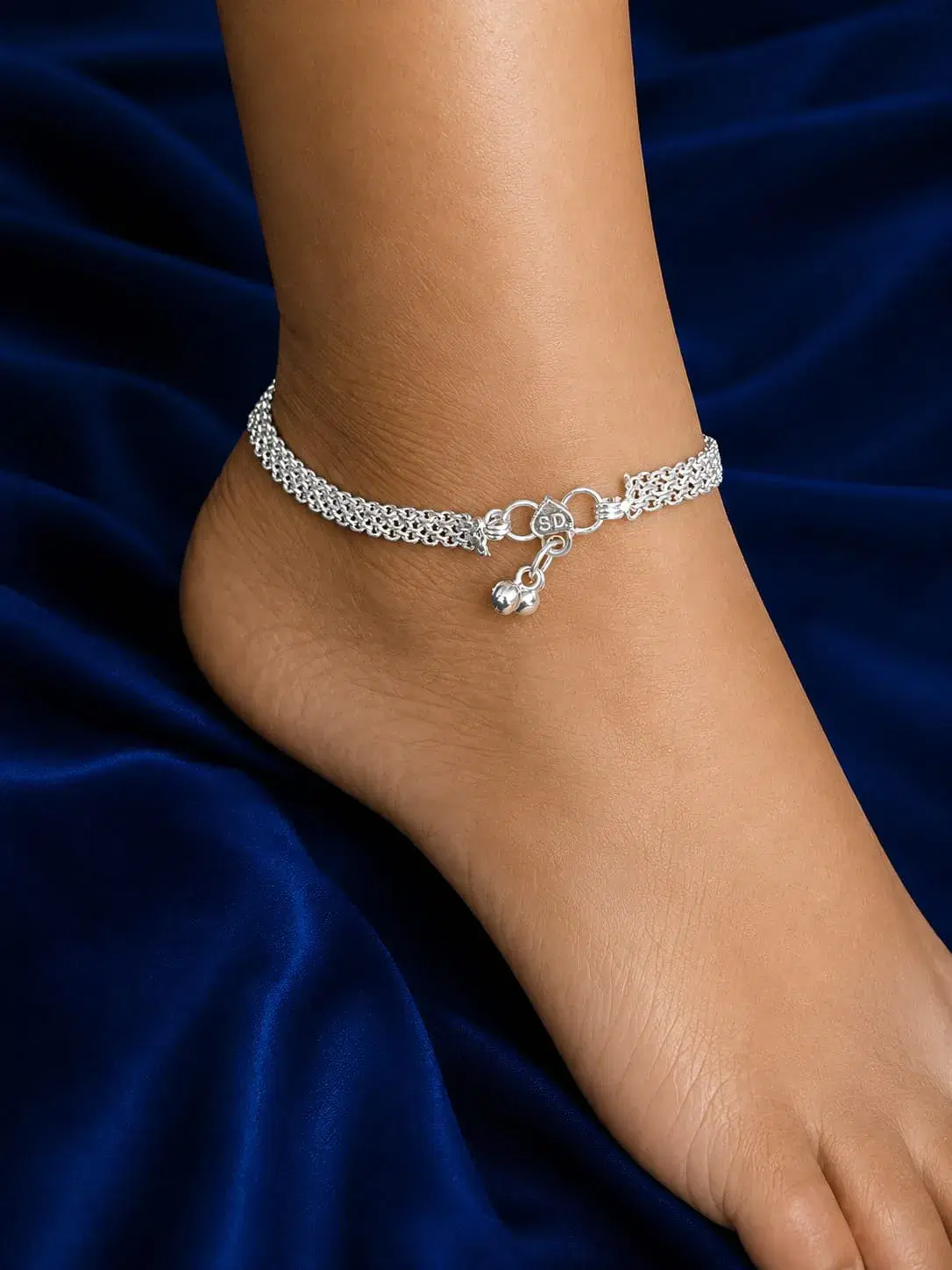 Silver Ghungroo Anklet