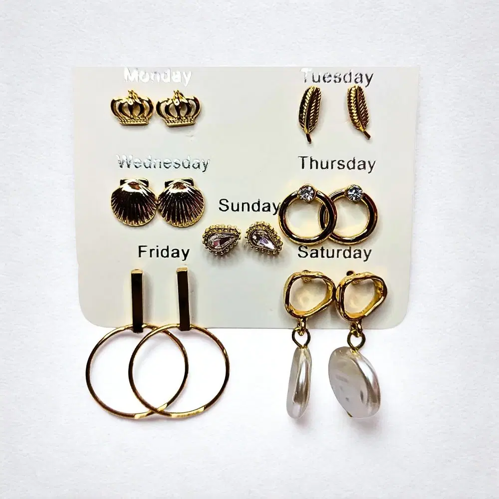 Tahaniya Seven Moods The Weekly Earring Combo Earring Set