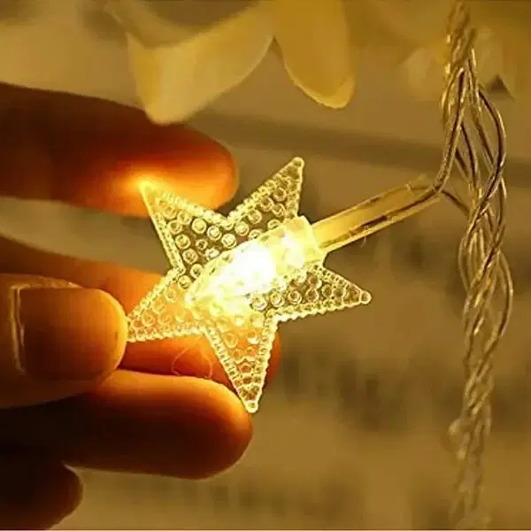 20 LED Decorative Star String Lights Battery Powered