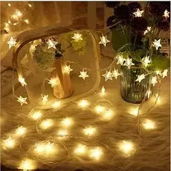 20 LED Battery Operated Fairy Lights with Transparent Star Design