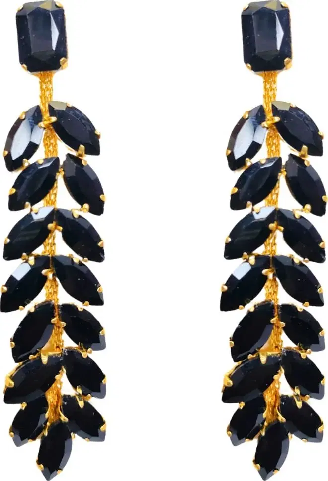 Tahaniya Crystal Cascade Drop Earrings Drops & Danglers