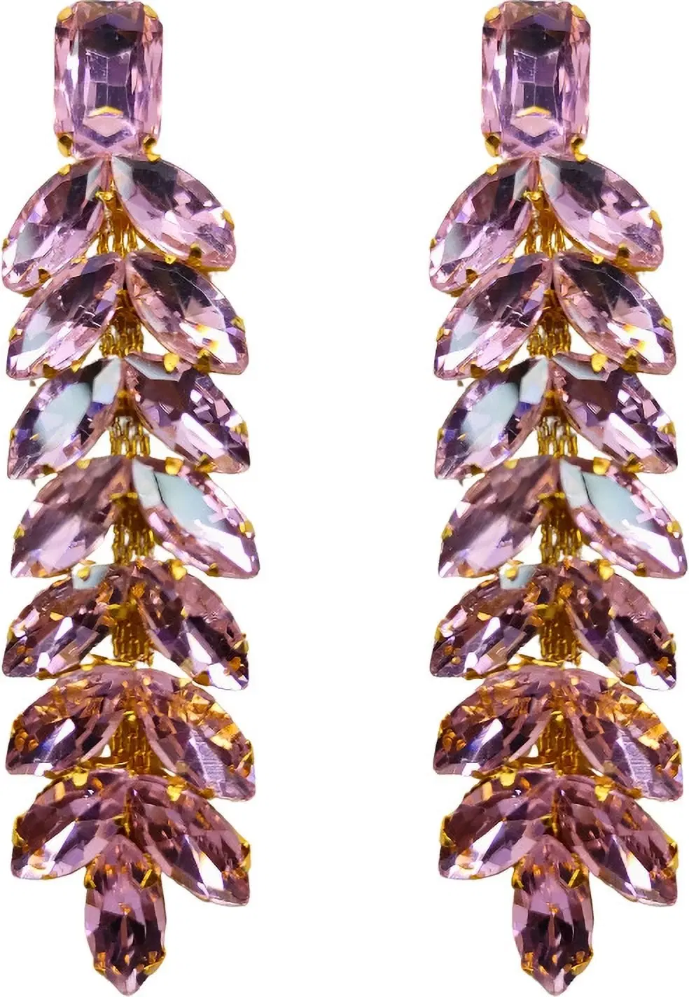 Tahaniya Crystal Cascade Drop Earrings Drops & Danglers