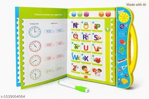 Learning Books Interactive Intelligence Learning Book for Kids with Sound | ABC, Numbers, Animals, Fruits, Vehicles, Rhymes & Stories | Educational Toy for Boys & Girls (3+ Years)
