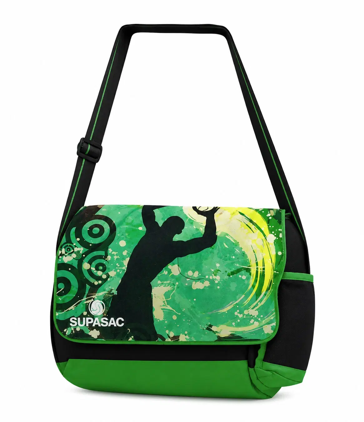 Supasac Green Printed Messenger Sling Bag