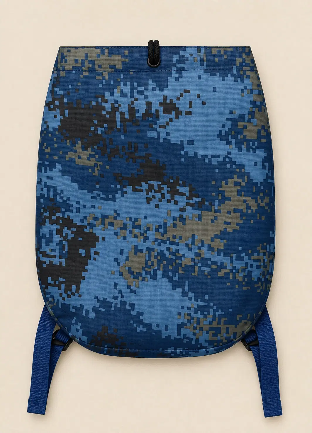 Football Blue Digital Camouflage Drawstring Backpack