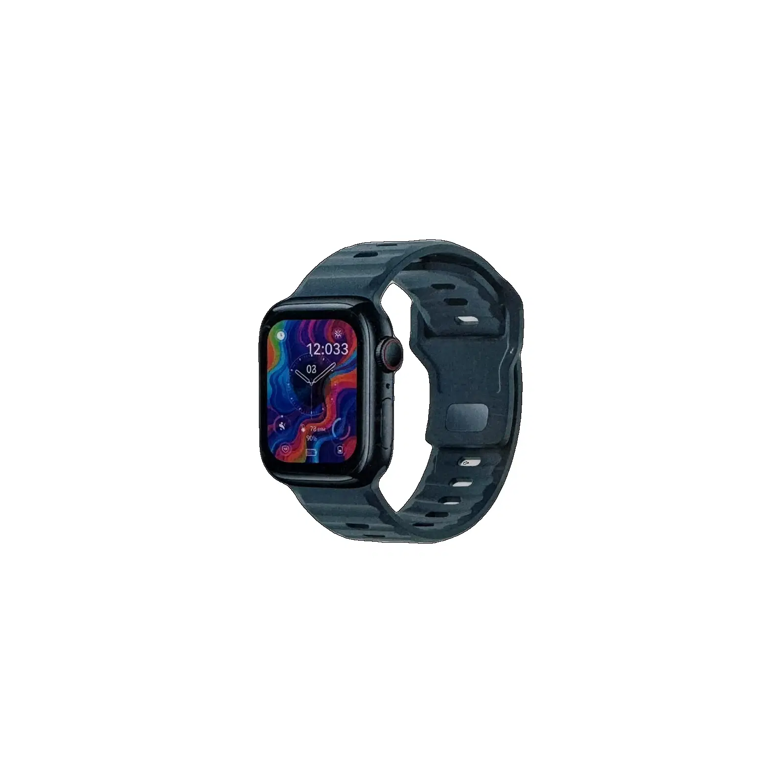 Black Silicone Strap Smart Watch